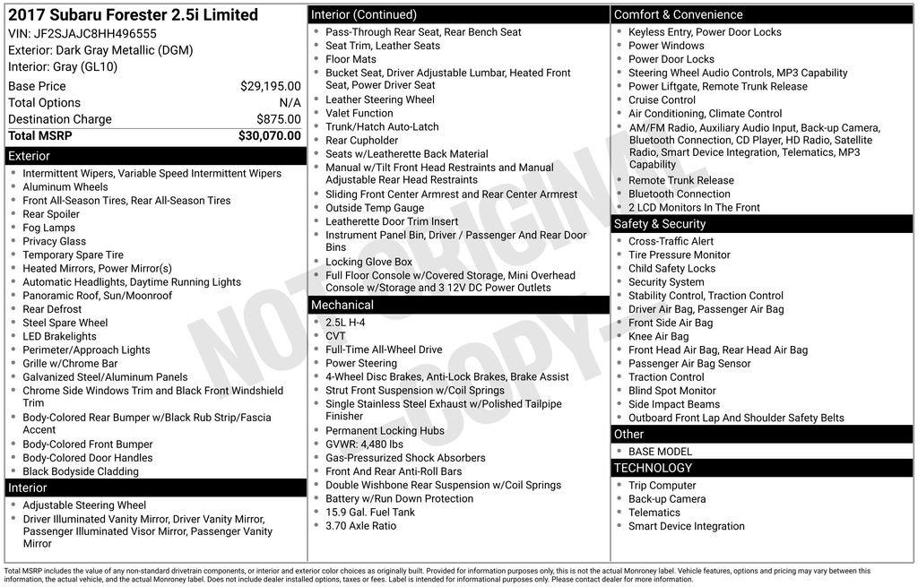 Used 2017 Subaru Forester 2.5i Limited image 32