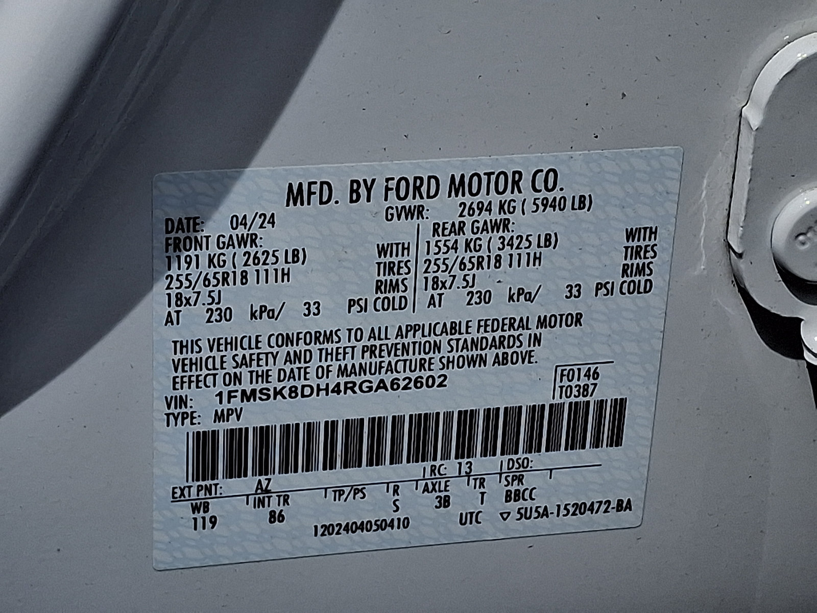 Certified 2024 Ford Explorer XLT AWD/4WD image 27