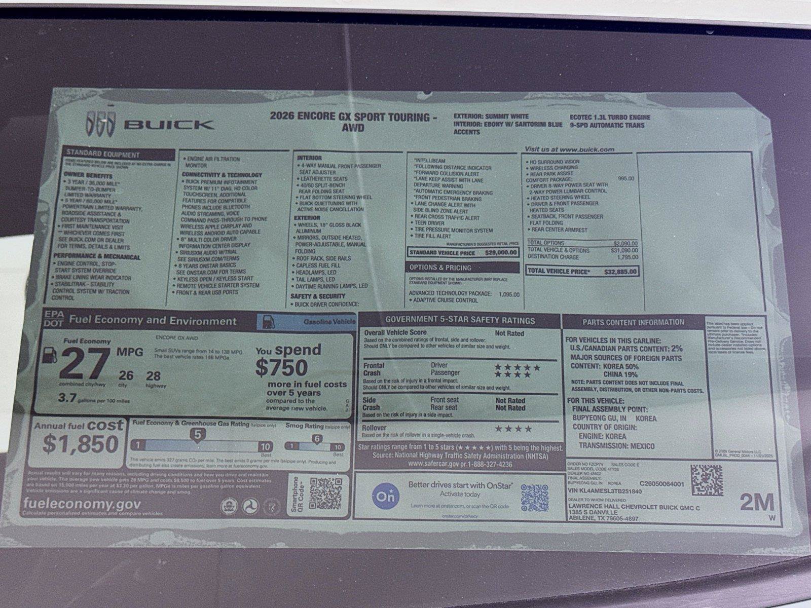New 2026 Buick Encore GX Sport Touring w/ Advanced Technology Package AWD/4WD image 19