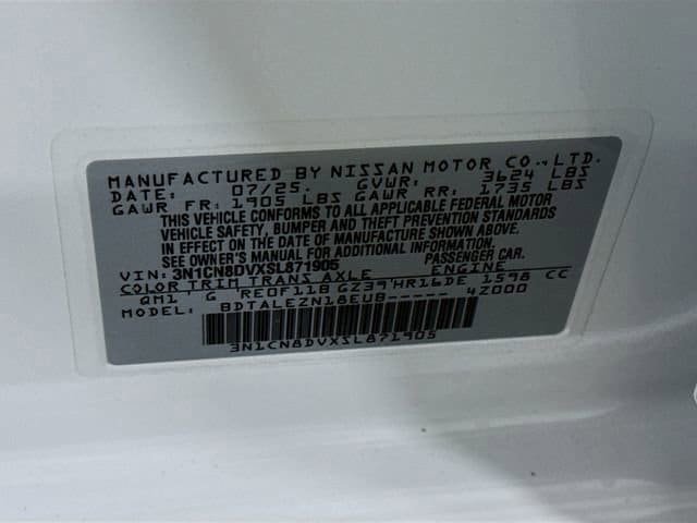 Used 2025 Nissan Versa S w/ Trunk Package FWD image 29