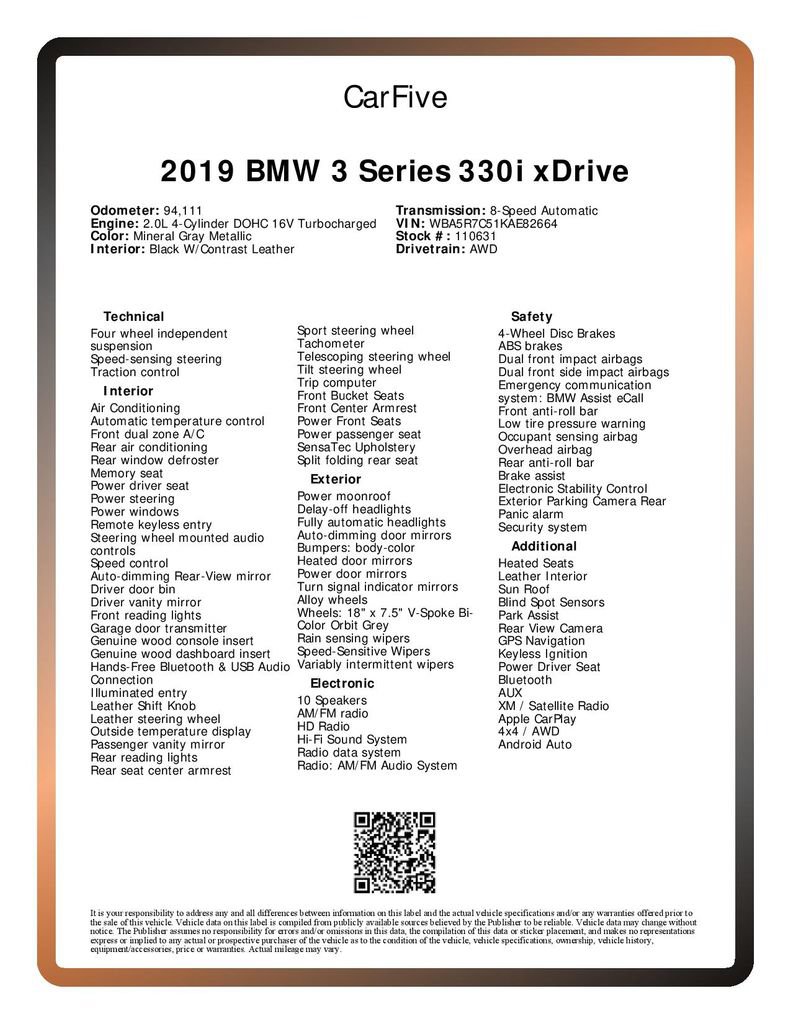 Used 2019 BMW 330i xDrive Sedan AWD/4WD image 30