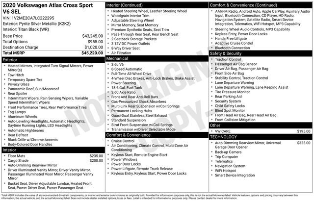 Used 2020 Volkswagen Atlas Cross Sport SEL image 30