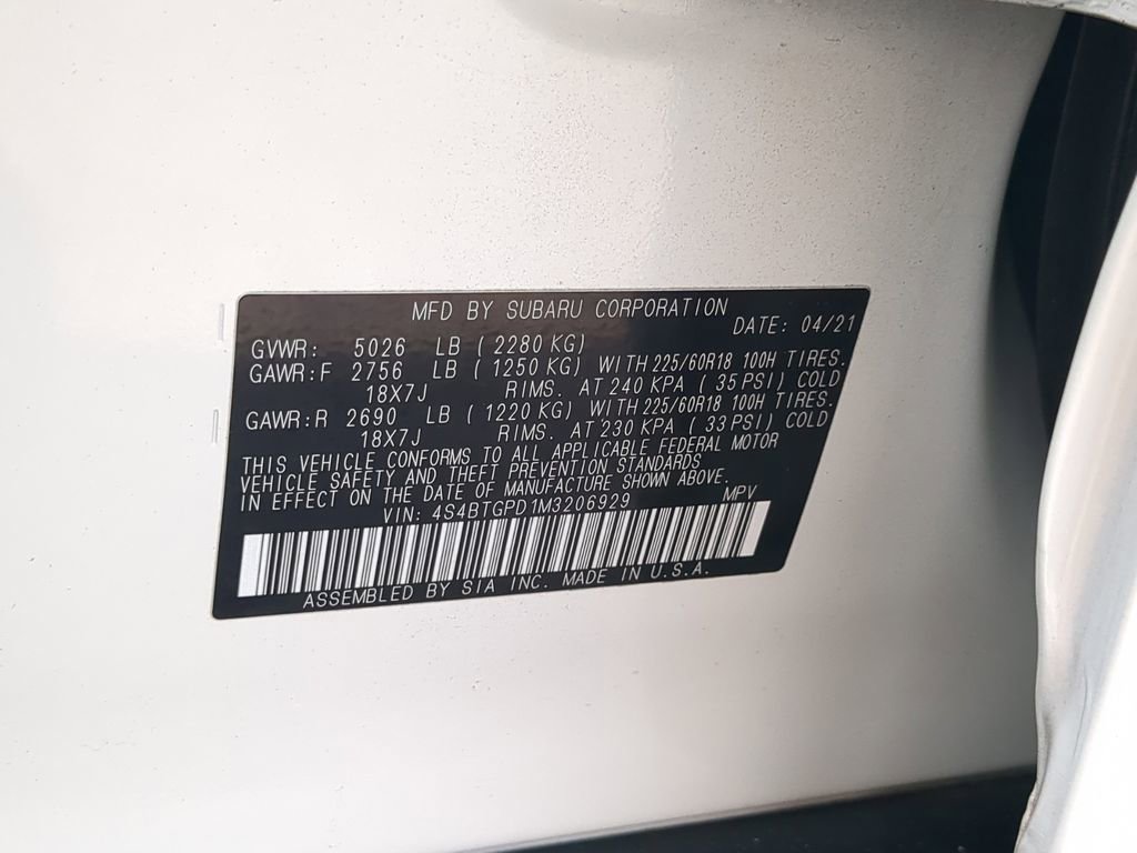 Used 2021 Subaru Outback Touring XT AWD/4WD image 37