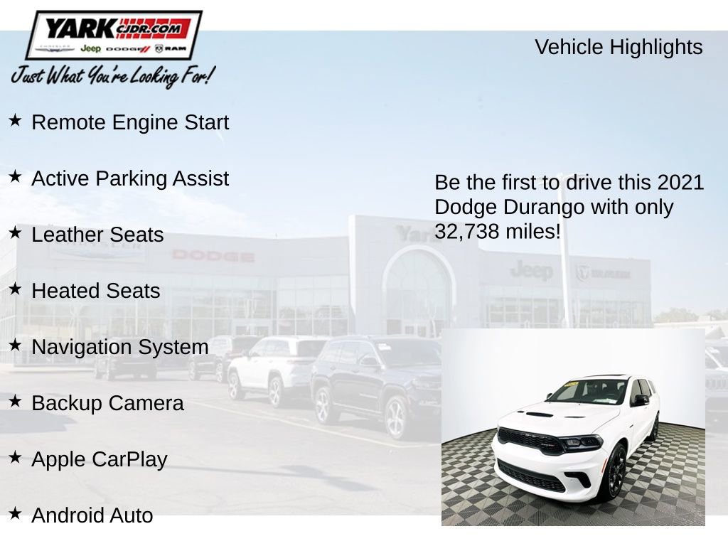 Certified 2021 Dodge Durango R/T w/ Blacktop Package image 13