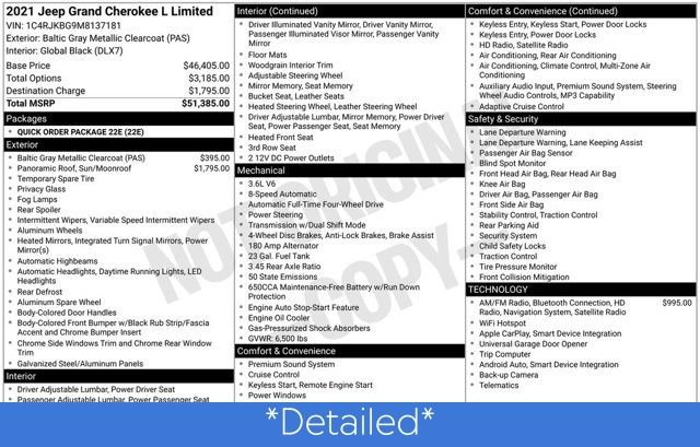 Used 2021 Jeep Grand Cherokee L Limited image 3