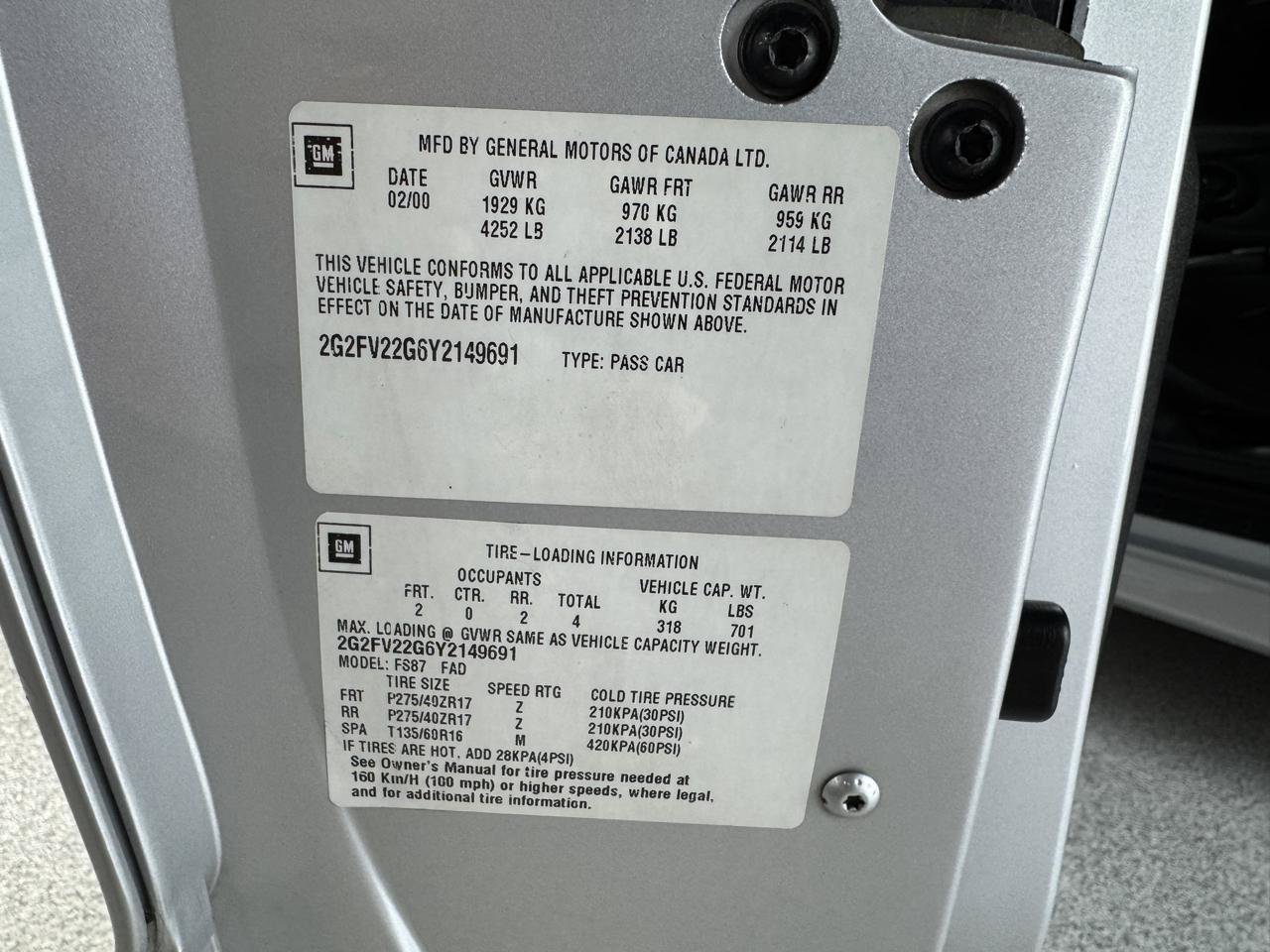 Used 2000 Pontiac Firebird Formula RWD image 41