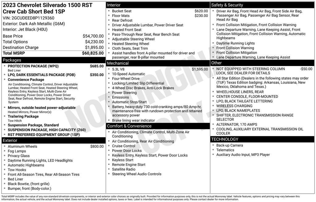 Certified 2023 Chevrolet Silverado 1500 RST w/ Protection Package AWD/4WD image 11