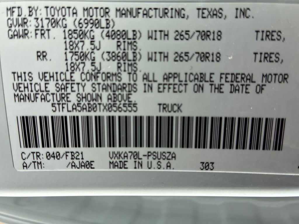 New 2026 Toyota Tundra SR5 image 46