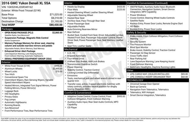 Used 2016 GMC Yukon XL Denali w/ Open Road Package image 6