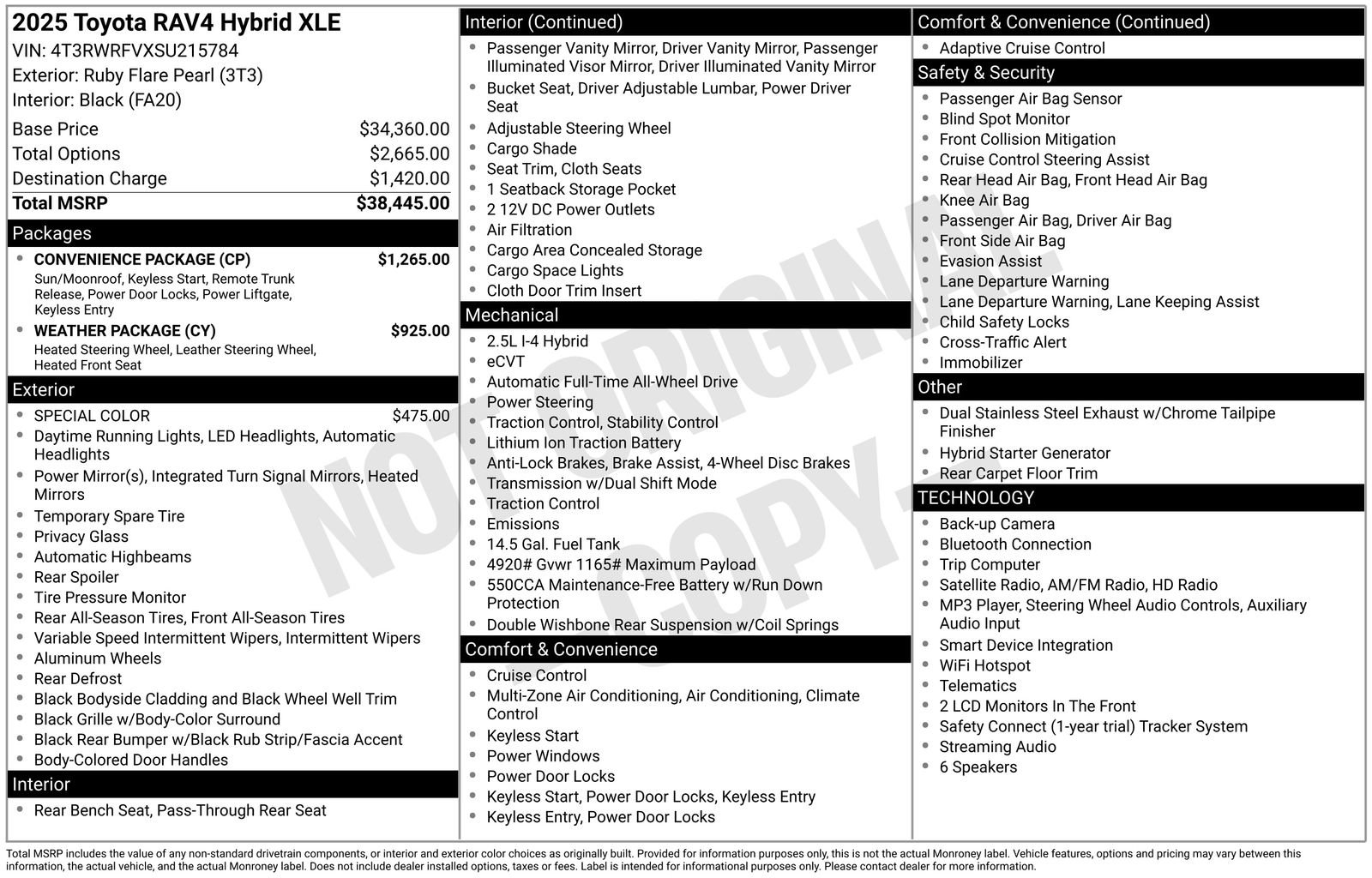 Used 2025 Toyota RAV4 XLE w/ Convenience Package AWD/4WD image 46