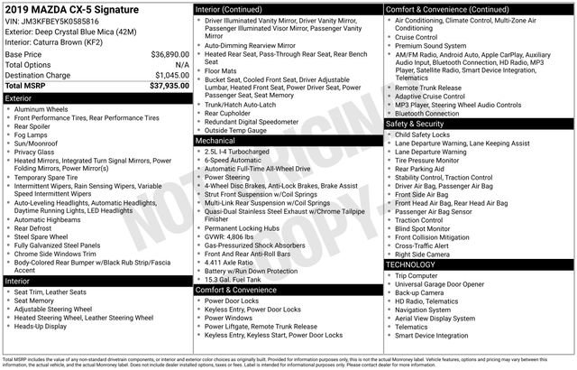 Used 2019 MAZDA CX-5 Signature image 34