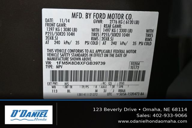 Used 2015 Ford Explorer XLT w/ Equipment Group 202B AWD/4WD image 49