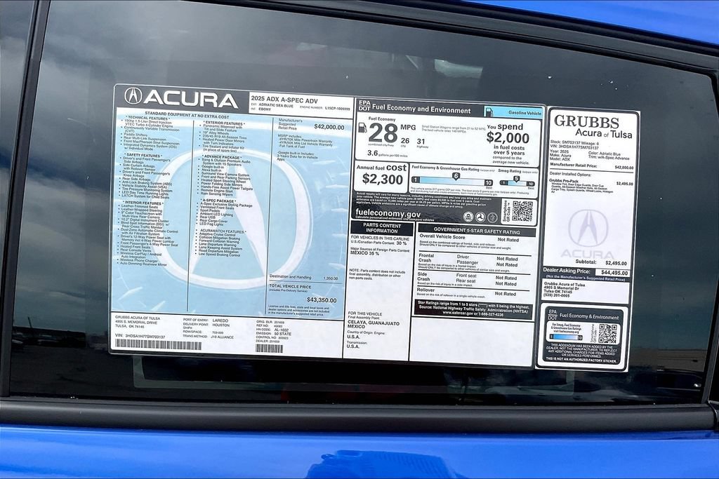 New 2025 Acura ADX A-Spec w/ Advance Package FWD image 30