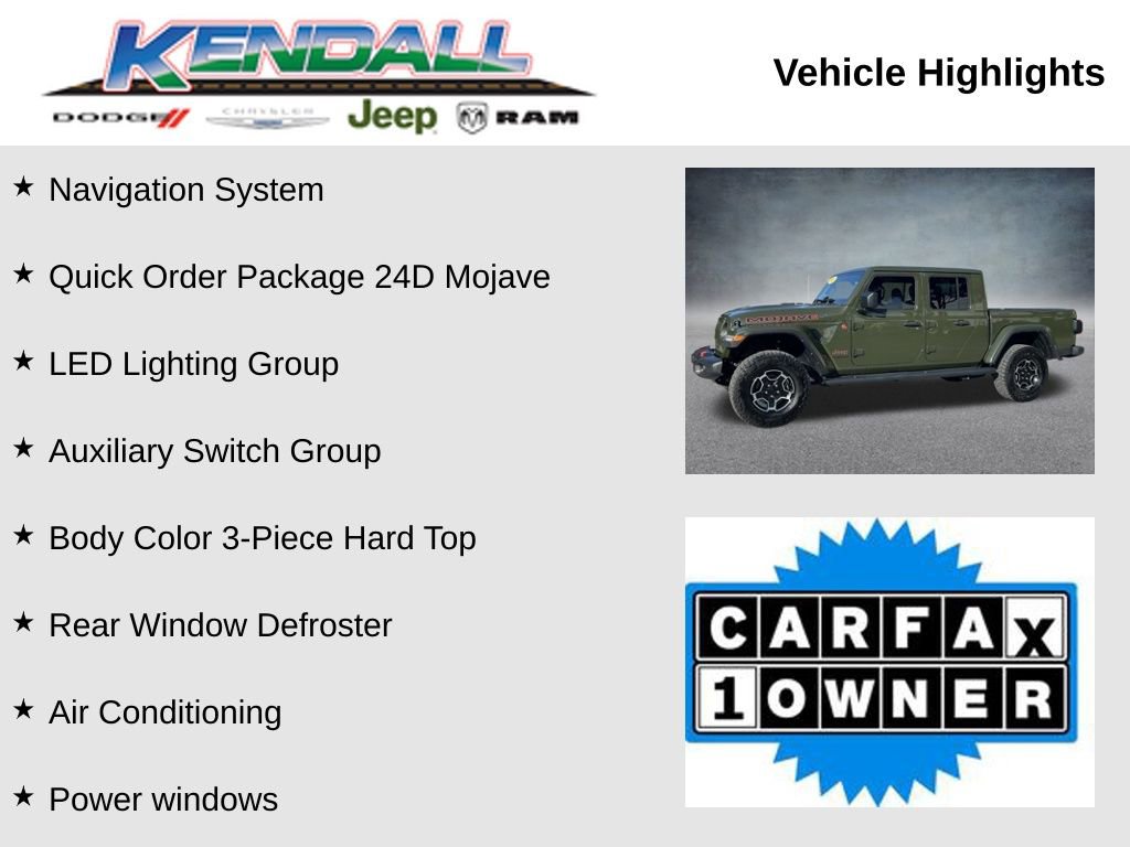 Certified 2023 Jeep Gladiator Mojave w/ LED Lighting Group image 3