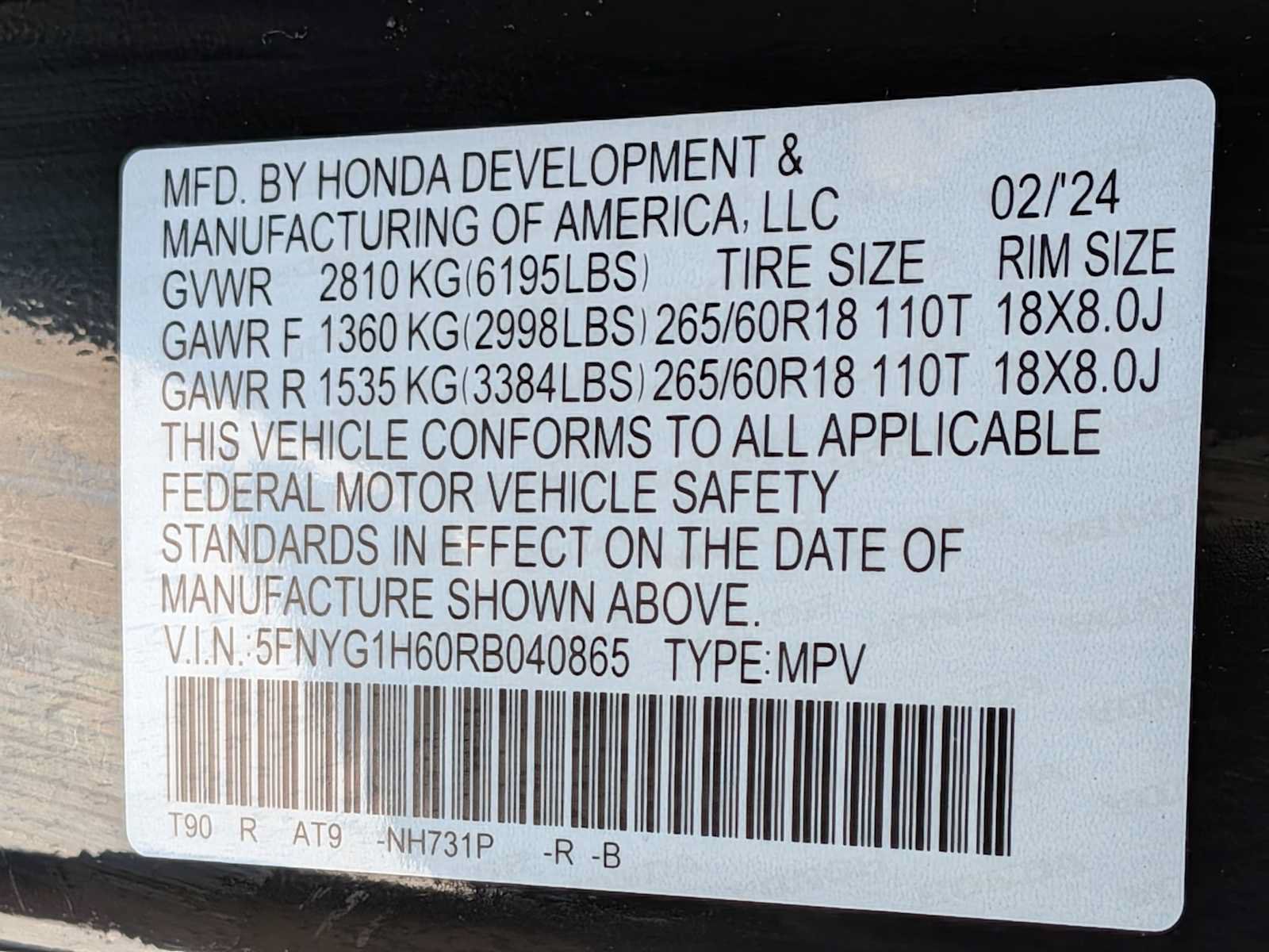 Certified 2024 Honda Pilot TrailSport image 32