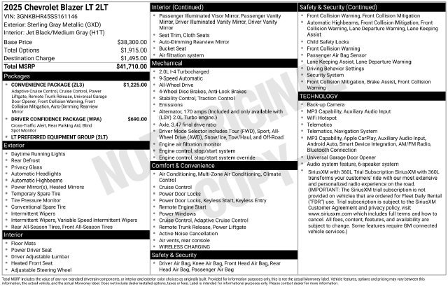 New 2025 Chevrolet Blazer LT w/ Convenience Package AWD/4WD image 5