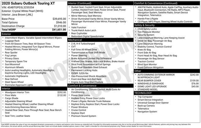 Used 2020 Subaru Outback Touring XT image 43