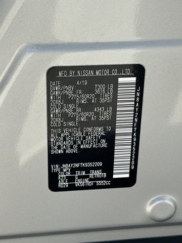 Used 2019 Nissan Armada Platinum w/ Captain's Chairs Package RWD image 41