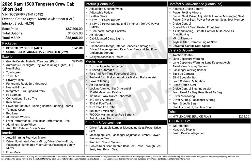 New 2026 RAM 1500 Tungsten w/ Bed Utility Group image 3
