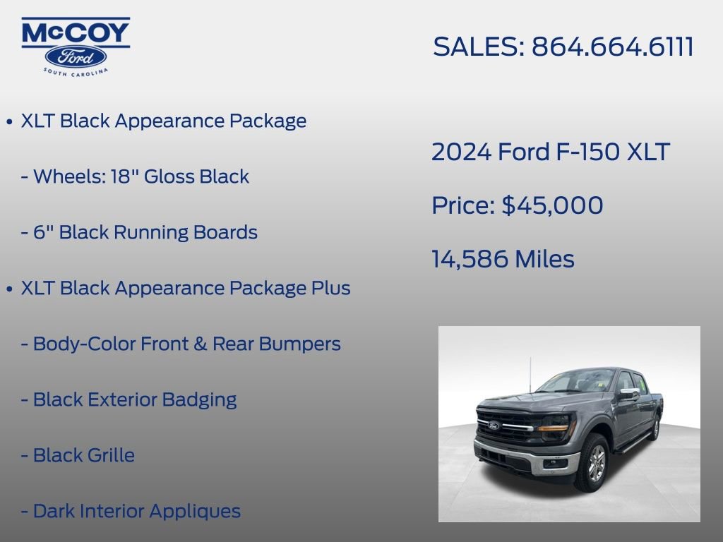 Used 2024 Ford F150 XLT w/ Equipment Group 302A MID image 13