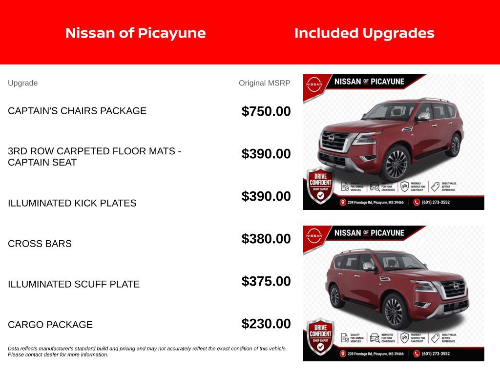 Certified 2023 Nissan Armada Platinum w/ Captain's Chairs Package RWD image 7