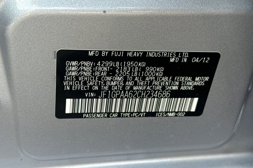 Used 2012 Subaru Impreza 2.0i image 25