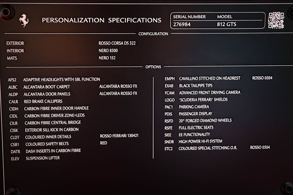 Certified 2022 Ferrari 812 GTS RWD image 63