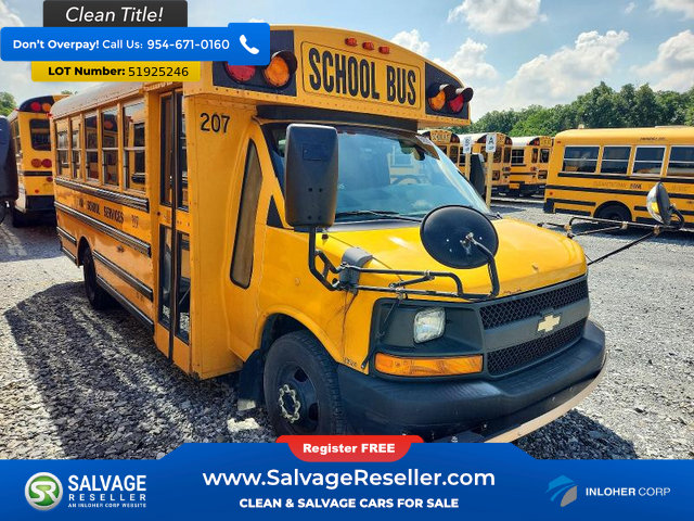 Used 2012 Chevrolet Express 3500 Extended w/ School Bus Package RWD image 1