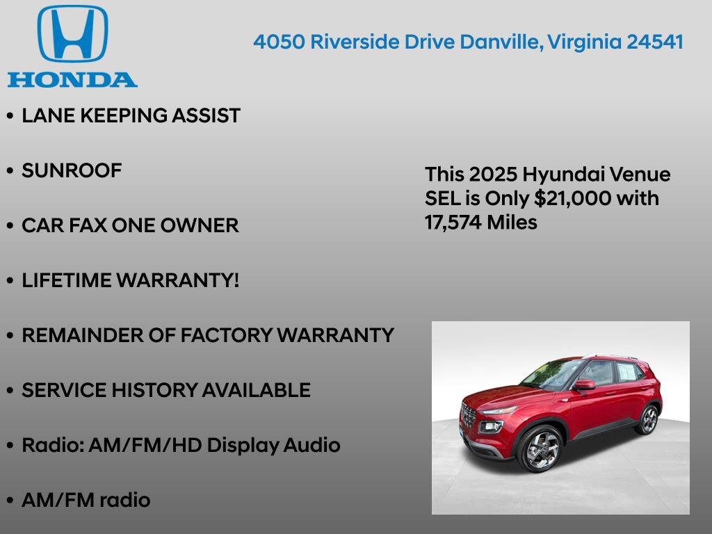 Used 2025 Hyundai Venue SEL FWD image 12