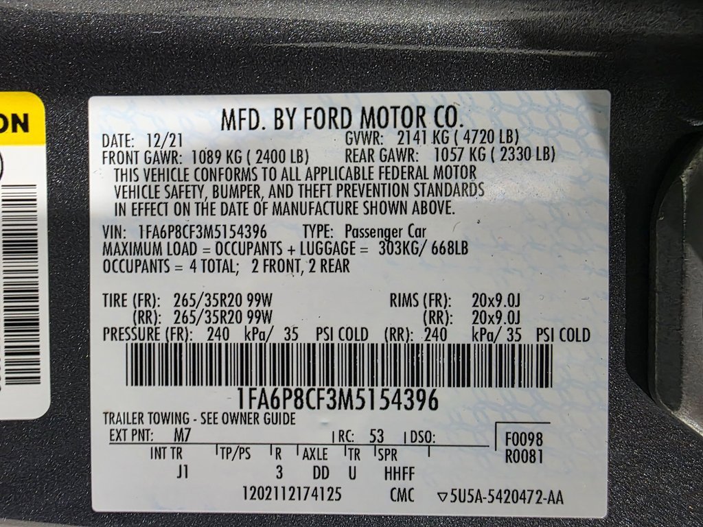 Used 2021 Ford Mustang GT Premium w/ Carbon Sport Interior Package image 44