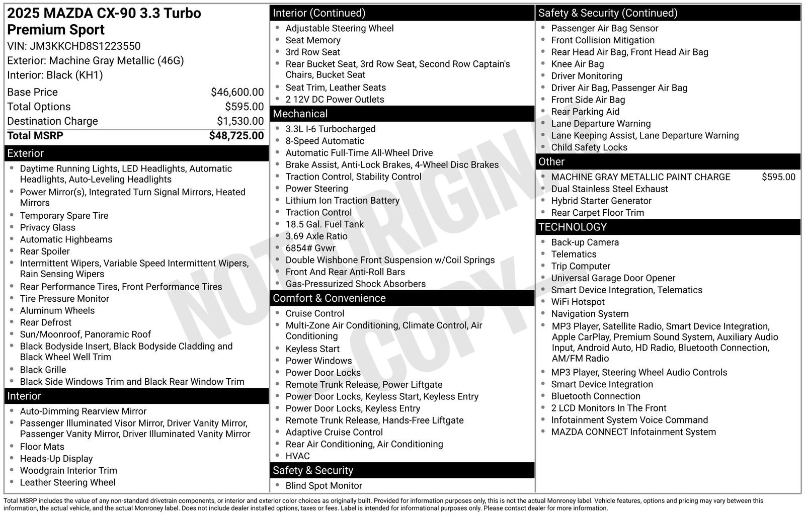 Certified 2025 MAZDA CX-90 3.3 Turbo w/ Premium Sport Pkg AWD/4WD image 25