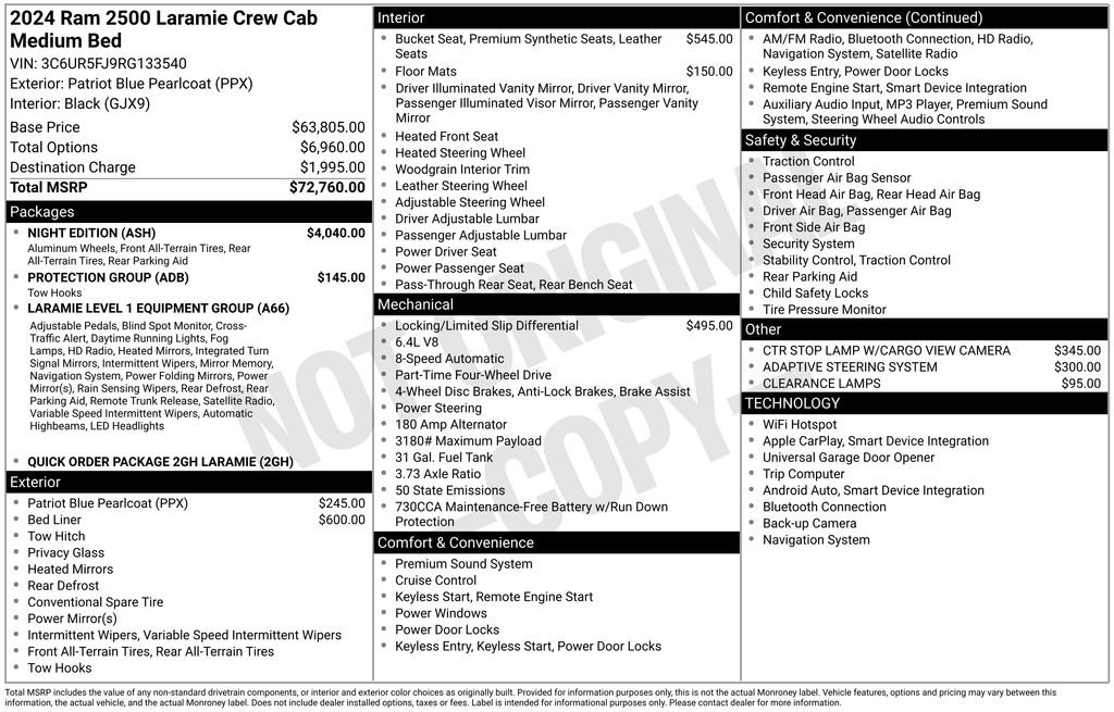Used 2024 RAM 2500 Laramie w/ Night Edition image 5