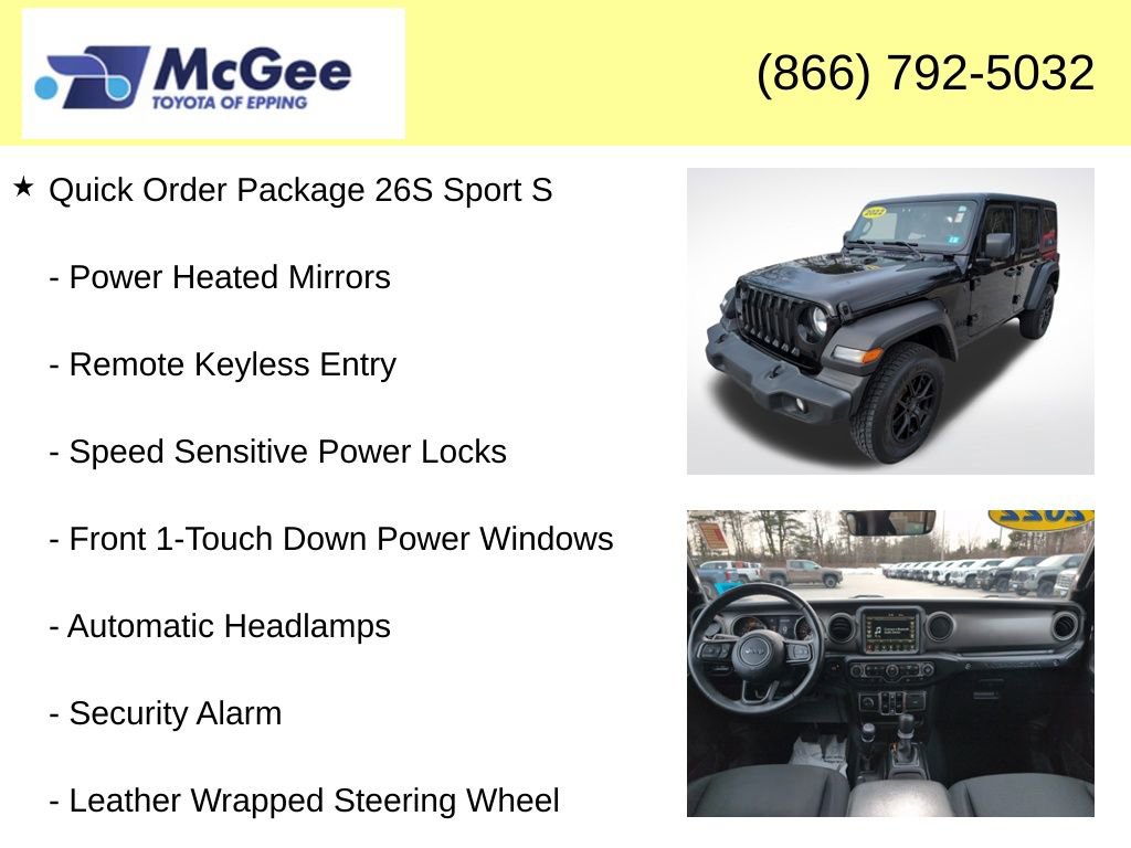 Used 2022 Jeep Wrangler Unlimited Sport image 16