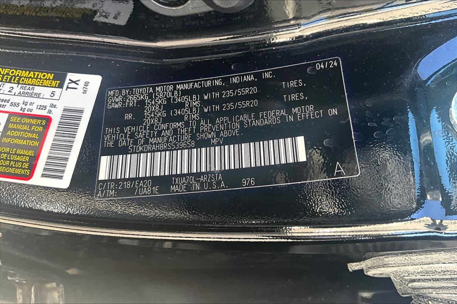 Used 2024 Toyota Highlander XSE FWD image 36
