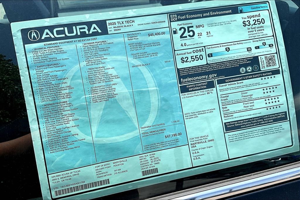 New 2025 Acura TLX w/ Technology Package FWD image 30