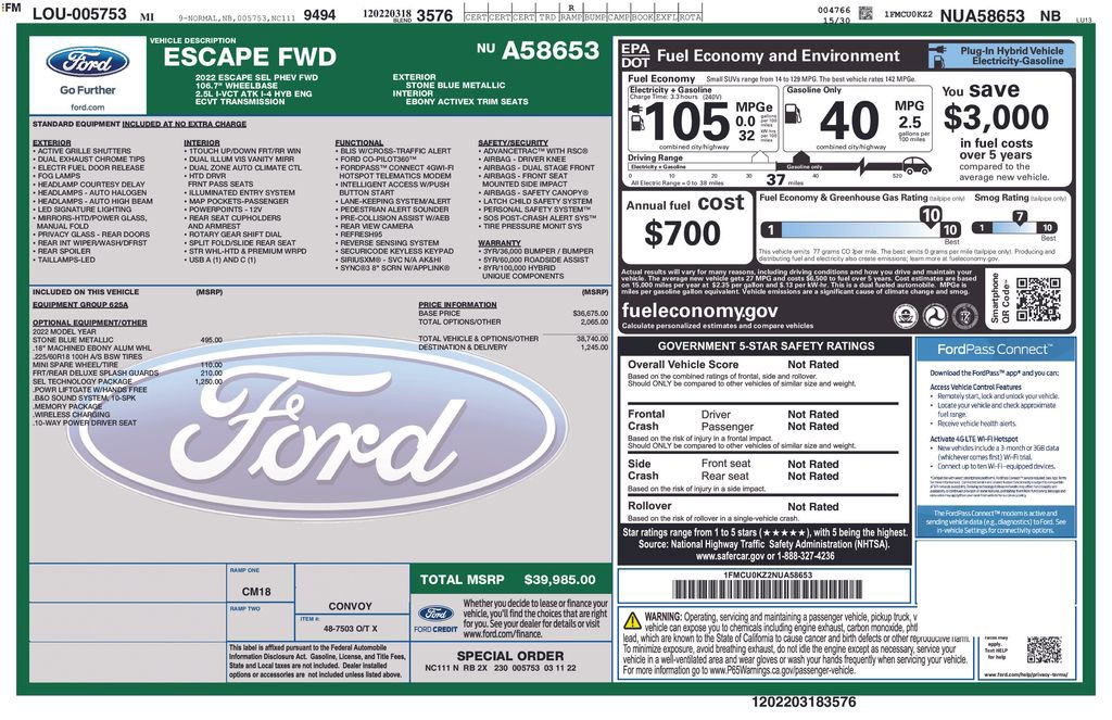 Used 2022 Ford Escape SEL w/ Technology Package image 25