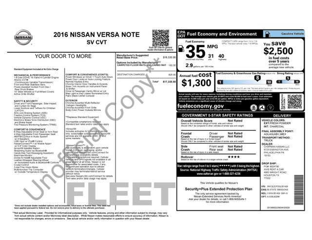 Used 2016 Nissan Versa Note SV FWD image 5