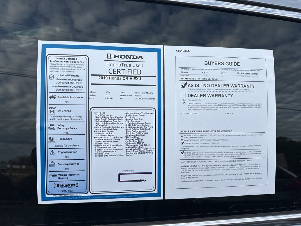Certified 2019 Honda CR-V EX-L image 11