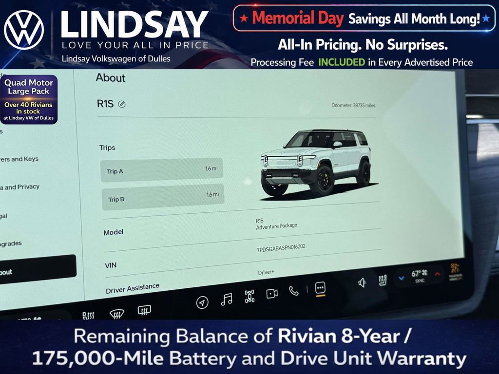Used 2023 Rivian R1S Adventure AWD/4WD image 18