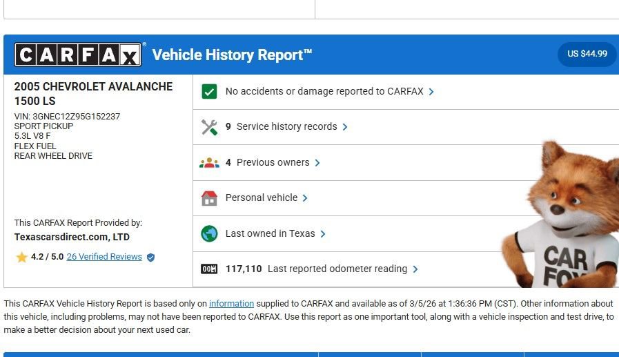 Used 2005 Chevrolet Avalanche LS w/ Onstar Plus Package image 11