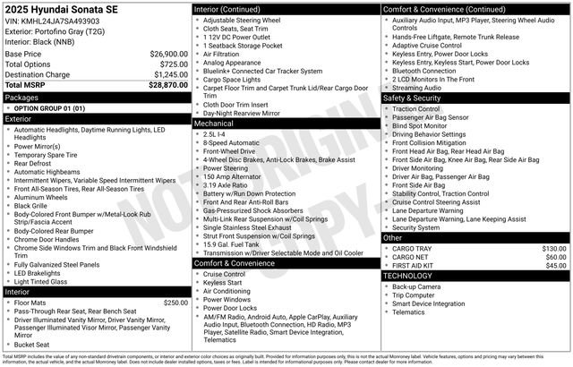 Used 2025 Hyundai Sonata SE image 13