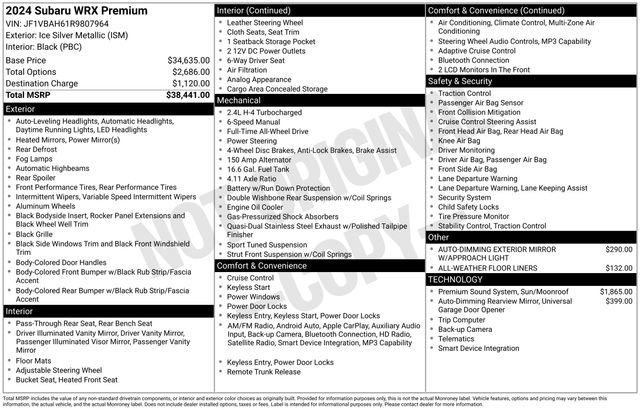 Used 2024 Subaru WRX Premium image 10