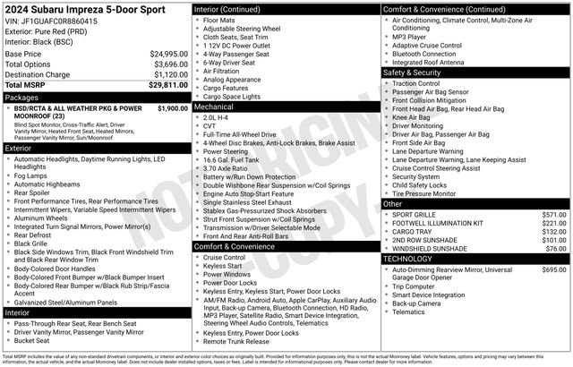 Certified 2024 Subaru Impreza 2.0i Sport image 22