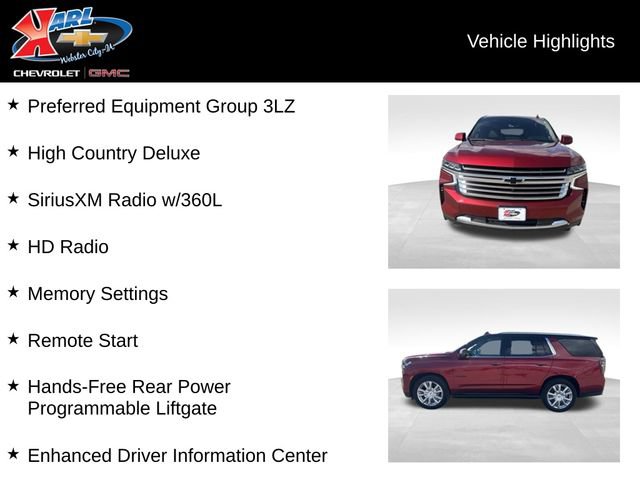 Certified 2021 Chevrolet Tahoe High Country AWD/4WD image 3