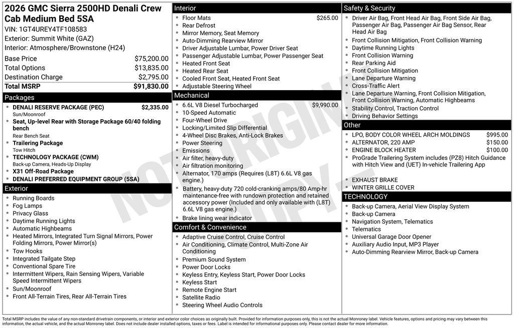 New 2026 GMC Sierra 2500 Denali w/ Denali Reserve Package image 49