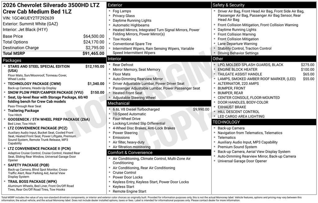 New 2026 Chevrolet Silverado 3500 LTZ AWD/4WD image 26