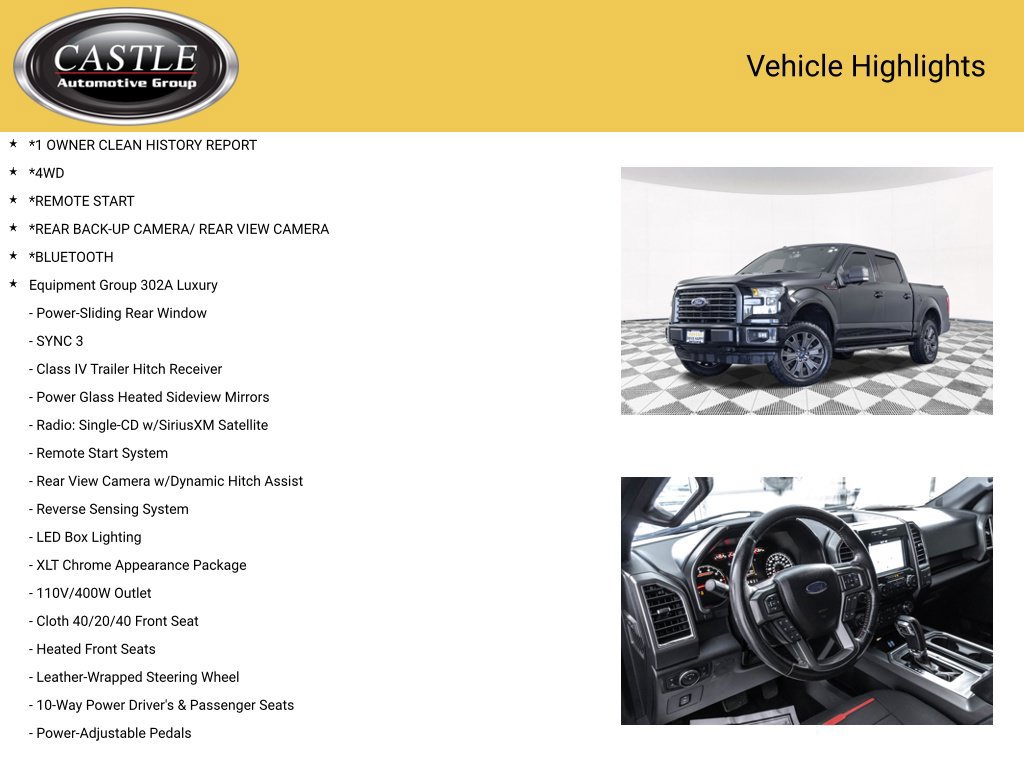 Used 2016 Ford F150 XLT w/ Equipment Group 302A Luxury AWD/4WD image 3