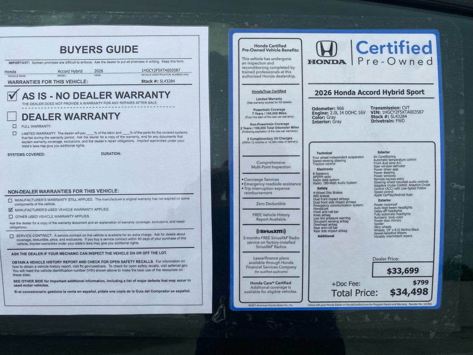 Certified 2026 Honda Accord Sport image 37