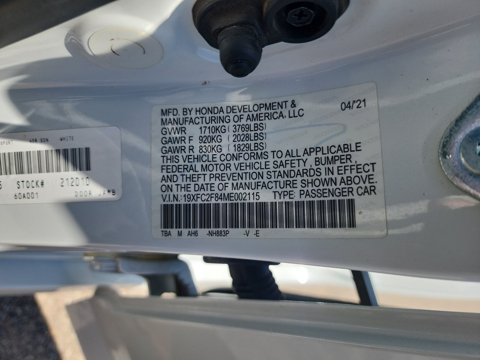 Used 2021 Honda Civic Sport image 25
