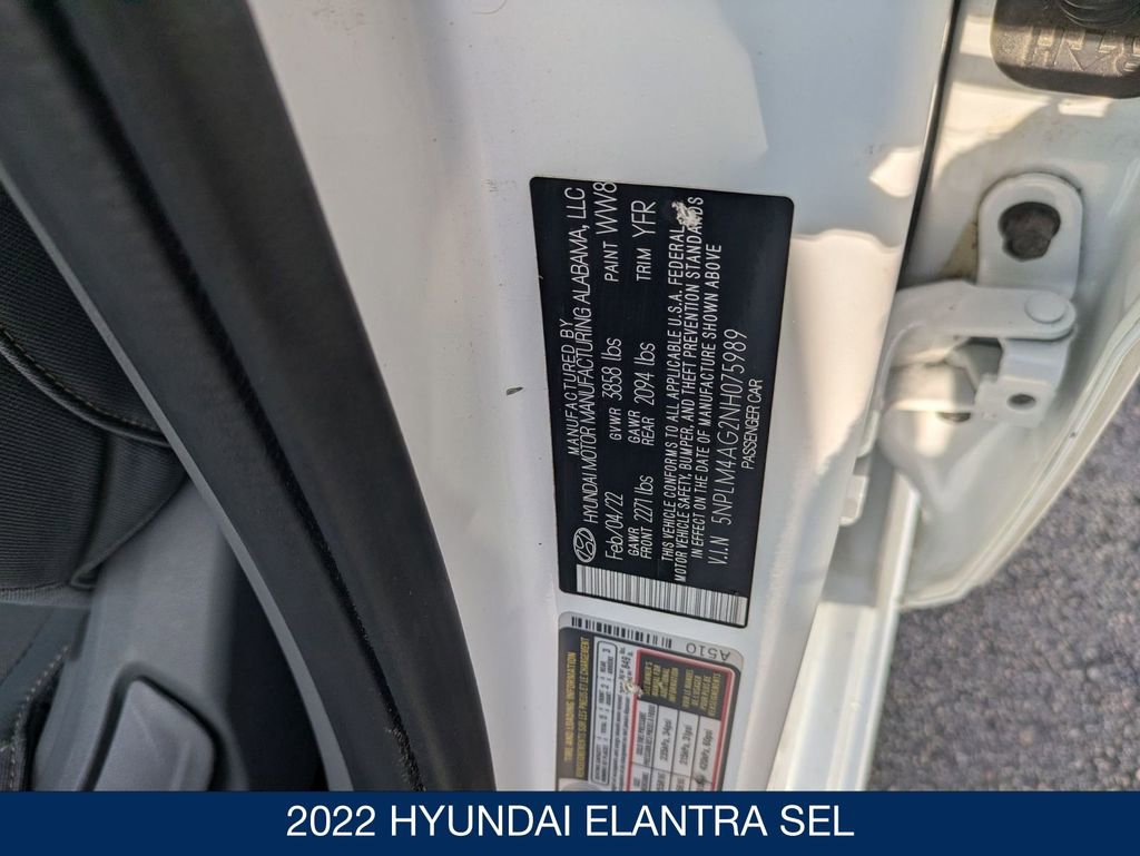Used 2022 Hyundai Elantra SEL image 35
